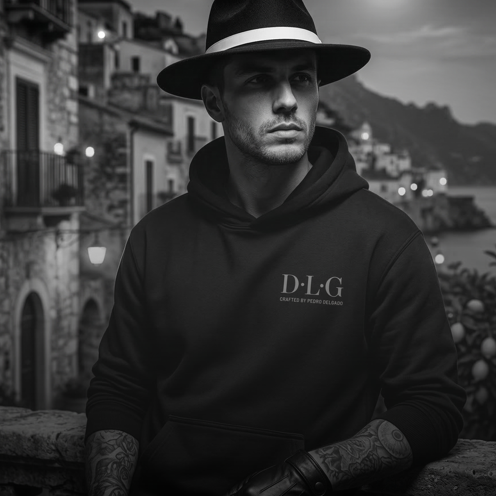 D.L.G Premium Hoodie | Man Essential Line - The Back Smile