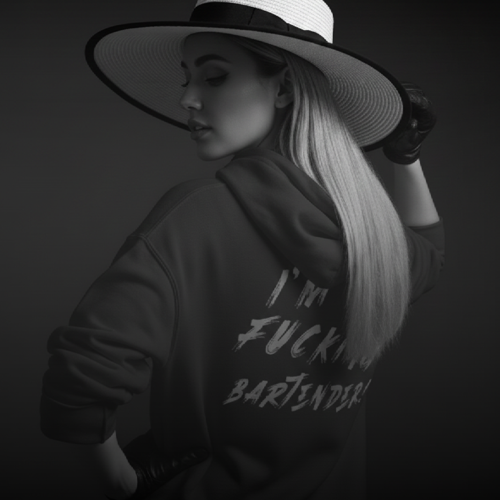 D.L.G Premium Hoodie | Woman Statement Line - I’m a Fucking Bartender