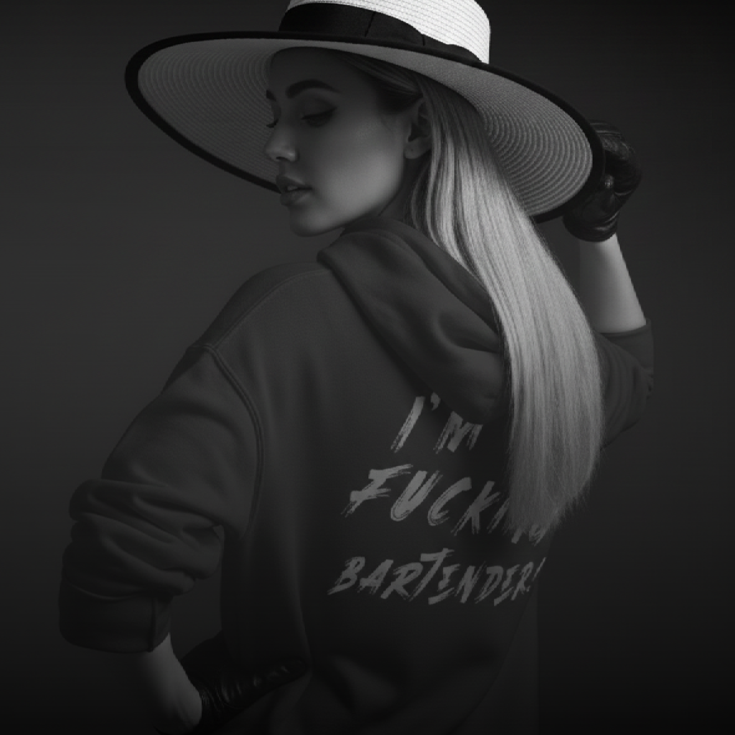 D.L.G Premium Hoodie | Woman Statement Line - I’m a Fucking Bartender