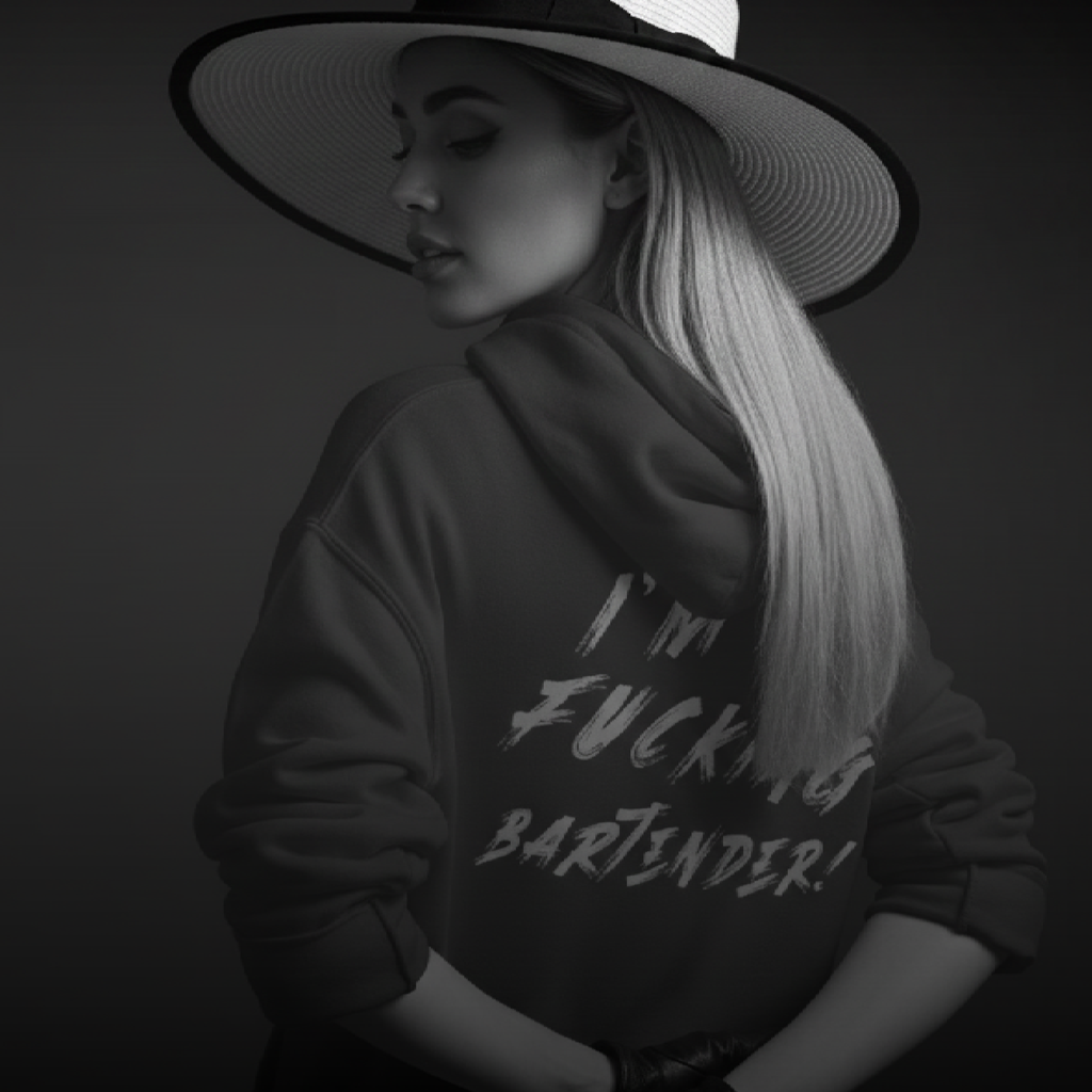 D.L.G Premium Hoodie | Woman Statement Line - I’m a Fucking Bartender