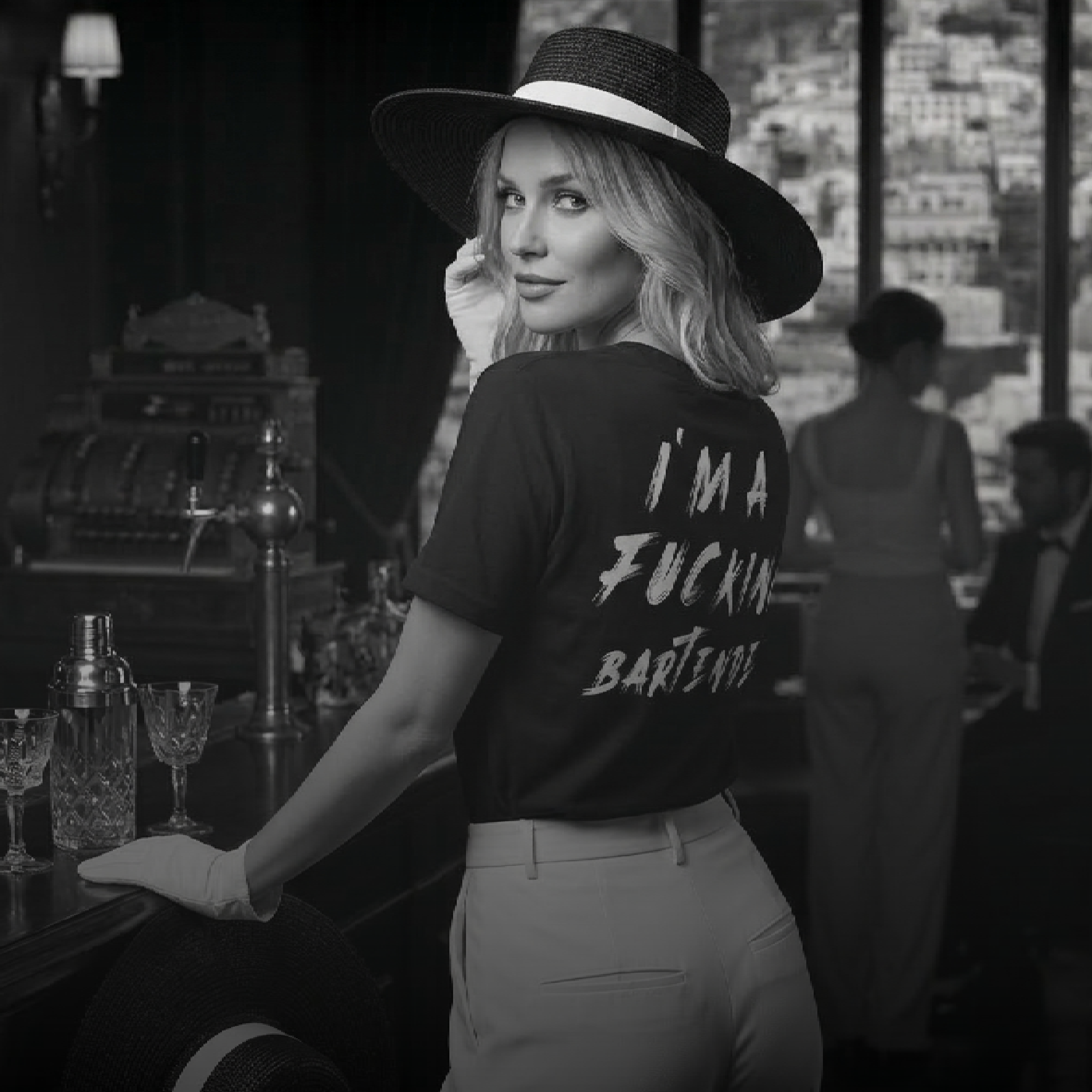 D.L.G Premium Shirt | Woman Statement Line - I’m a Fucking Bartender