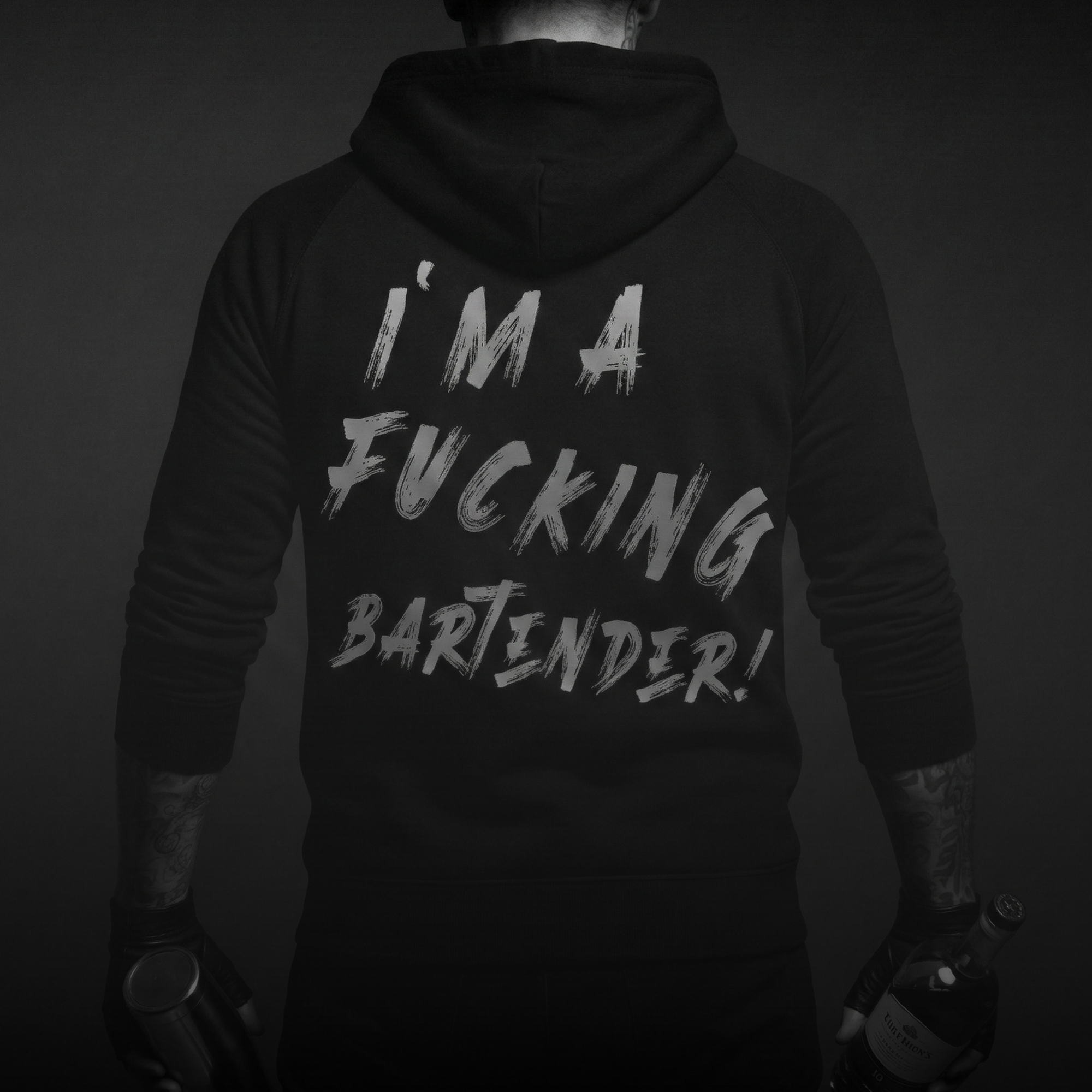 D.L.G Premium Hoodie | Man Statement Line - I’m a Fucking Bartender
